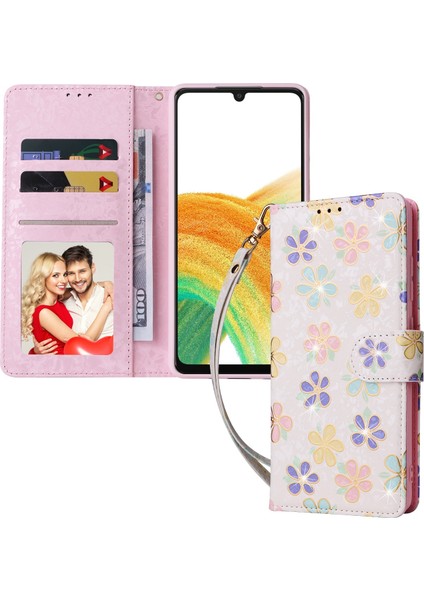 Samsung Galaxy A53 5g Lake Pu Deri Kılıf Stand Cüzdan Tam Koruma Rfıd Engelleme Telefon Kapağı (Yurt Dışından)