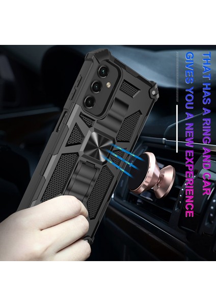 Samsung Galaxy A14 Için 5g Şok Geçirmez Telefon Kapağı Kickstand Yumuşak Tpu+Sert Pc Askeri Çift Katman Koruma Geri Kılıf Dahili Manyetik Metal Sayfası (Yurt Dışından) indirimleri
