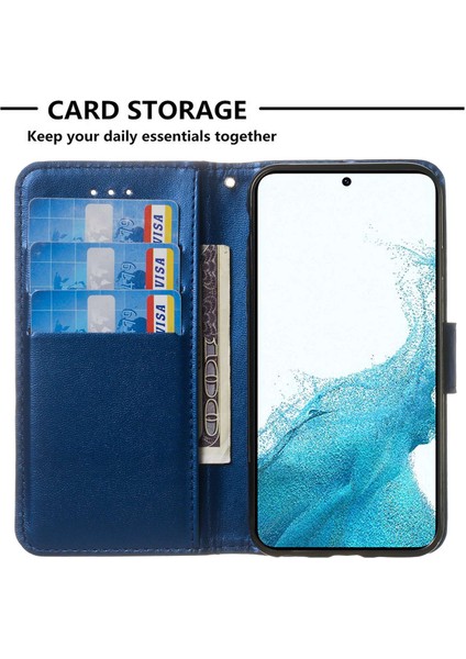 Samsung Galaxy A14 5g Için Kart Yuvalı Cep Telefonu Örtüsü, Koyu Renk Şok Geçirmez Pu Deri Telefon Kılıf Stand Straps (Yurt Dışından) fırsatları