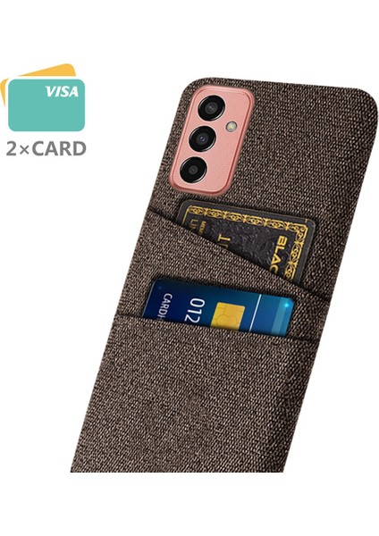 Samsung Galaxy M13 Için 4g Kumaş Doku Telefon Kılıfı Düşme Önleme Çift Kart Yuvaları Pc Koruyucu Arka Kapak (Yurt Dışından) modelleri