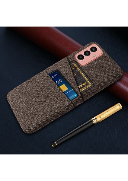 Samsung Galaxy M13 Için 4g Kumaş Doku Telefon Kılıfı Düşme Önleme Çift Kart Yuvaları Pc Koruyucu Arka Kapak (Yurt Dışından) indirimleri