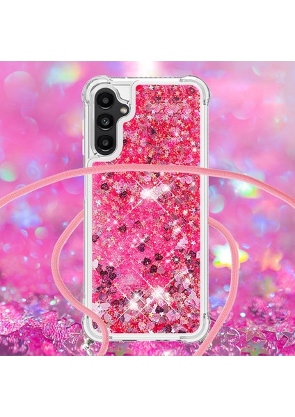 Samsung Galaxy A14 Için Yb Quicksand Serisi-4 5g Açık Işıltı Hareketli Quicksand Case Yumuşak Tpu Koruyucu Telefon Kapağı Kordonlu (Yurt Dışından) fırsatları