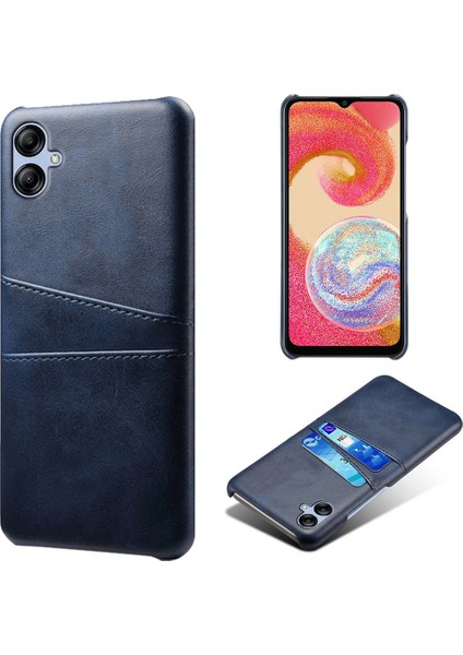 Samsung Galaxy A04 4g (164.4 x 76.3 x 9.1 Mm) Için Çift Kart Yuvalı Telefon Kasası, Sonbahar Önleme Pu Deri Kaplı Sert Pc Kapağı (Yurt Dışından)
