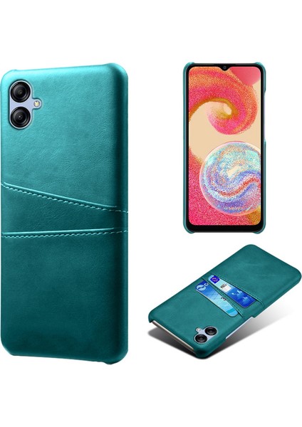 Samsung Galaxy A04 4g (164.4 x 76.3 x 9.1 Mm) Için Çift Kart Yuvalı Telefon Kasası, Sonbahar Önleme Pu Deri Kaplı Sert Pc Kapağı (Yurt Dışından)
