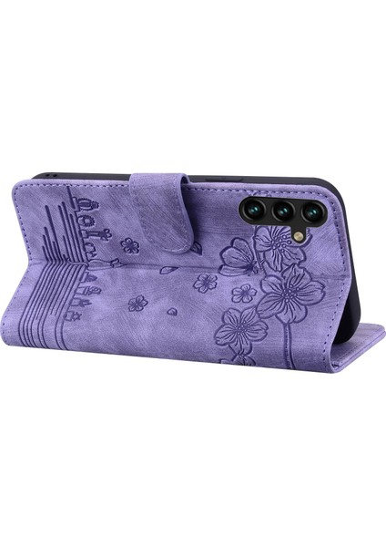 Samsung Galaxy A14 Için 5g Pu Deri Cüzdan Flip Case Baskılı Kiraz Çiçeği Kedi Katlama Stand Manyetik Kapak Kayış (Yurt Dışından) fırsatları