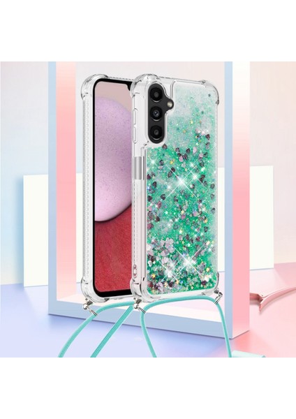 Samsung Galaxy A14 Için Yb Quicksand Serisi-4 5g Açık Işıltı Hareketli Quicksand Case Yumuşak Tpu Koruyucu Telefon Kapağı Kordonlu (Yurt Dışından) fiyatları