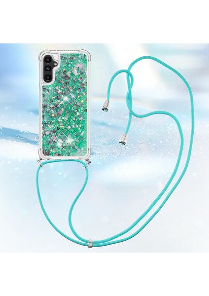 Samsung Galaxy A14 Için Yb Quicksand Serisi-4 5g Açık Işıltı Hareketli Quicksand Case Yumuşak Tpu Koruyucu Telefon Kapağı Kordonlu (Yurt Dışından) modelleri