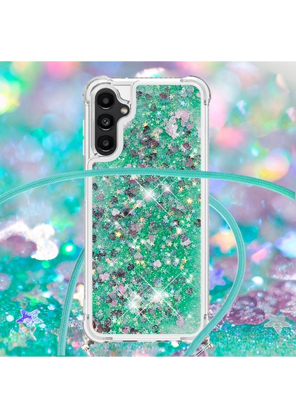 Samsung Galaxy A14 Için Yb Quicksand Serisi-4 5g Açık Işıltı Hareketli Quicksand Case Yumuşak Tpu Koruyucu Telefon Kapağı Kordonlu (Yurt Dışından) fırsatları