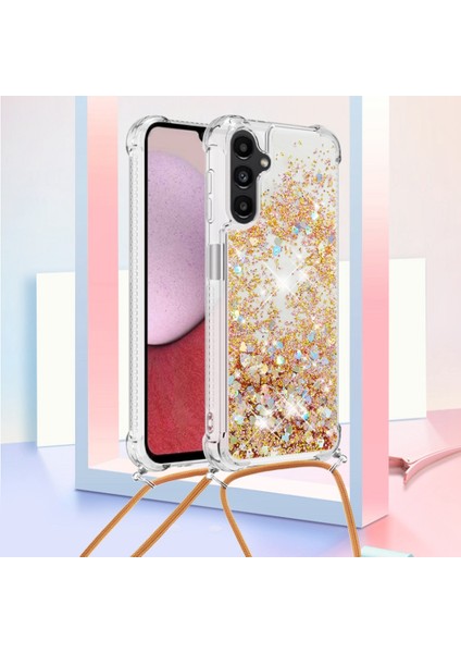 Samsung Galaxy A14 Için Yb Quicksand Serisi-4 5g Açık Işıltı Hareketli Quicksand Case Yumuşak Tpu Koruyucu Telefon Kapağı Kordonlu (Yurt Dışından) fiyatları