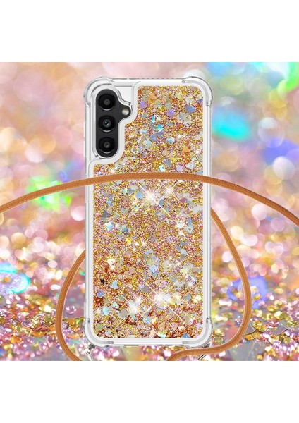 Samsung Galaxy A14 Için Yb Quicksand Serisi-4 5g Açık Işıltı Hareketli Quicksand Case Yumuşak Tpu Koruyucu Telefon Kapağı Kordonlu (Yurt Dışından) fırsatları