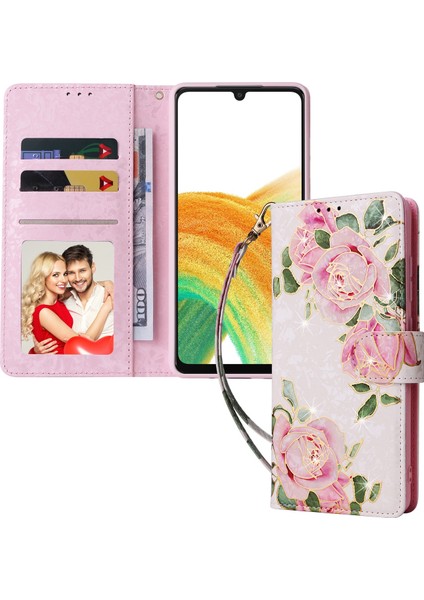Samsung Galaxy A53 5g Lake Pu Deri Kılıf Stand Cüzdan Tam Koruma Rfıd Engelleme Telefon Kapağı (Yurt Dışından)