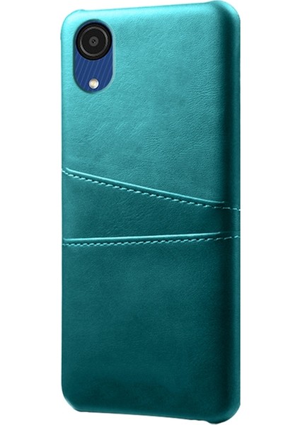 Samsung Galaxy A23E Scratch Direnci Çift Kart Yuvaları Tutucu Koruyucu Telefon Kılıfı Pu Deri Kaplamalı Sert Pc Telefon Kabuğu (Yurt Dışından) fiyatları