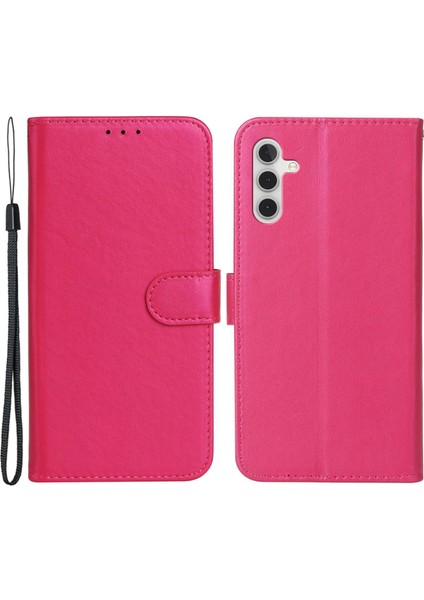 Samsung Galaxy A14 5g Için Kart Yuvalı Cep Telefonu Örtüsü, Koyu Renk Şok Geçirmez Pu Deri Telefon Kılıf Stand Straps (Yurt Dışından)