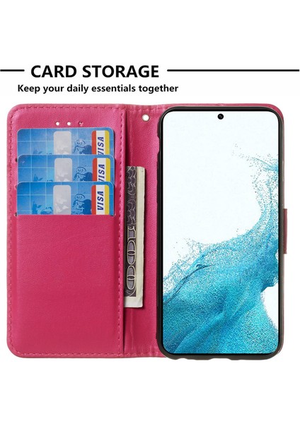 Samsung Galaxy A14 5g Için Kart Yuvalı Cep Telefonu Örtüsü, Koyu Renk Şok Geçirmez Pu Deri Telefon Kılıf Stand Straps (Yurt Dışından) fırsatları
