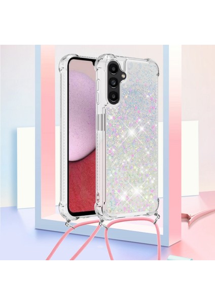Samsung Galaxy A14 Için Yb Quicksand Serisi-4 5g Açık Işıltı Hareketli Quicksand Case Yumuşak Tpu Koruyucu Telefon Kapağı Kordonlu (Yurt Dışından) fiyatları