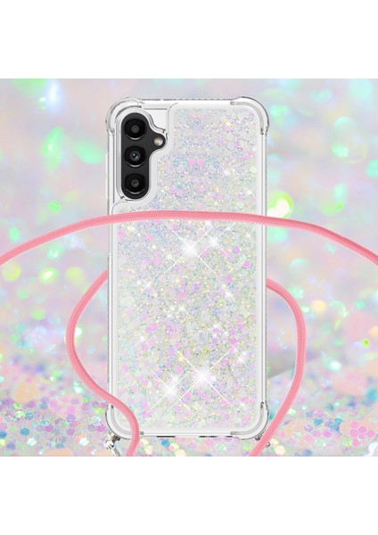 Samsung Galaxy A14 Için Yb Quicksand Serisi-4 5g Açık Işıltı Hareketli Quicksand Case Yumuşak Tpu Koruyucu Telefon Kapağı Kordonlu (Yurt Dışından) fırsatları