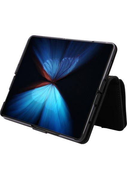 Samsung Galaxy Z Fold4 Için 5g Çoklu Kart Yuvaları Fermuar Pa Pu Deri Telefon Stand Örneği Manyetik Toka Cüzdan Kapağı (Yurt Dışından) fiyatları