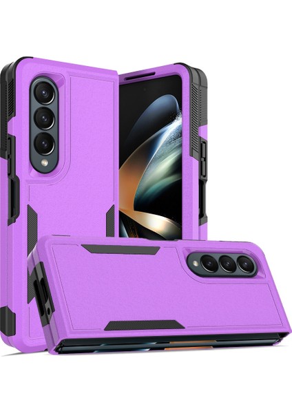Samsung Galaxy Z Fold4 Için 5g Anti-Çizelge Pc + Tpu Katlanır Telefon Kılıfı Bırakma Rahat Arka Kapak (Yurt Dışından)