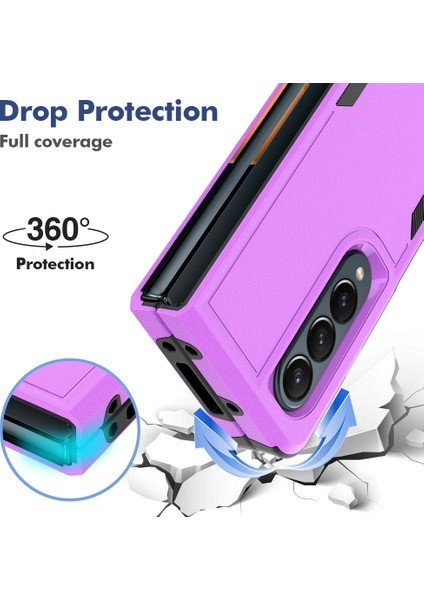 Samsung Galaxy Z Fold4 Için 5g Anti-Çizelge Pc + Tpu Katlanır Telefon Kılıfı Bırakma Rahat Arka Kapak (Yurt Dışından)