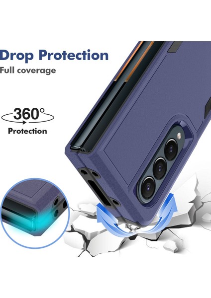 Samsung Galaxy Z Fold4 Için 5g Anti-Çizelge Pc + Tpu Katlanır Telefon Kılıfı Bırakma Rahat Arka Kapak (Yurt Dışından) modelleri