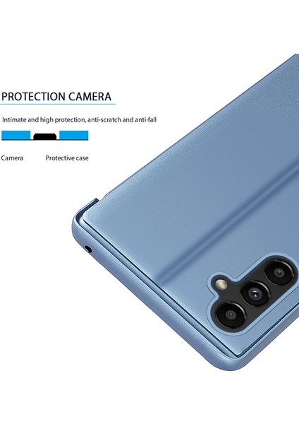 Samsung Galaxy A14 Için 5g Pencere Pu Pu Deri Kılıf Standını Görüntüle Ayna Elektraptaşlama Telefon Kapak Koruyucu (Yurt Dışından) indirimleri