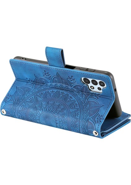Samsung Galaxy A13 4g / 5g / A04S 4g (164.7 x 76.7 x 9.1 Mm) Mandala Çiçeği Baskılı Pu Deri+Tpu Telefon Kapağı Stand Çok Kart Yuvası Fermuar Cep Cüzdan Kılıfı (Yurt Dışından) indirimleri