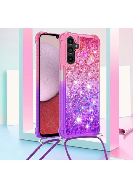 Samsung Galaxy A14 Için Yb Quicksand Serisi-6 5g Gradyan Renk Esnek Tpu Geri Kılıf Sıvı Quicksand ve Telefon Damla Koruma Kapağı Kiracı ile (Yurt Dışından) fiyatları