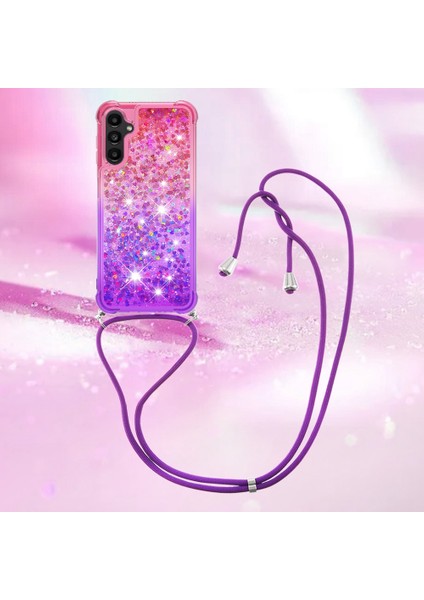 Samsung Galaxy A14 Için Yb Quicksand Serisi-6 5g Gradyan Renk Esnek Tpu Geri Kılıf Sıvı Quicksand ve Telefon Damla Koruma Kapağı Kiracı ile (Yurt Dışından) modelleri