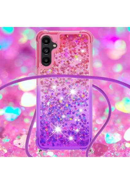 Samsung Galaxy A14 Için Yb Quicksand Serisi-6 5g Gradyan Renk Esnek Tpu Geri Kılıf Sıvı Quicksand ve Telefon Damla Koruma Kapağı Kiracı ile (Yurt Dışından) fırsatları