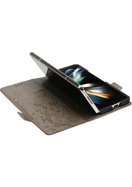 Samsung Galaxy Z Fold4 Için 5g Pu Deri Cüzdan Kılıfı Çiçek Kelebekleri Manyetik Kapatma Kitabı Stand Folio Telefon Kapağı (Yurt Dışından) fiyatları