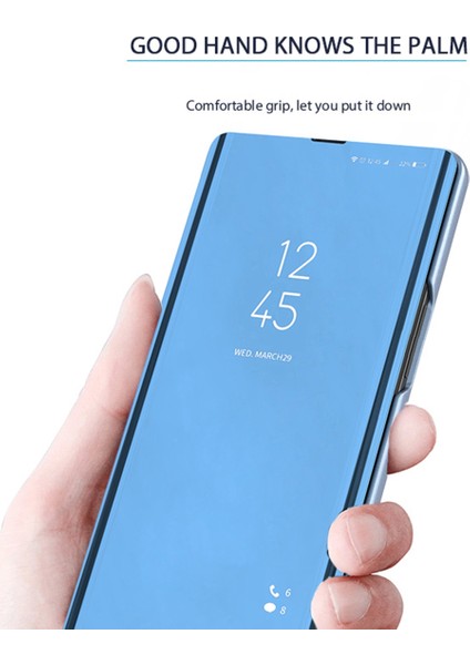 Samsung Galaxy A14 Için 5g Pencere Pu Pu Deri Kılıf Standını Görüntüle Ayna Elektraptaşlama Telefon Kapak Koruyucu (Yurt Dışından) fırsatları