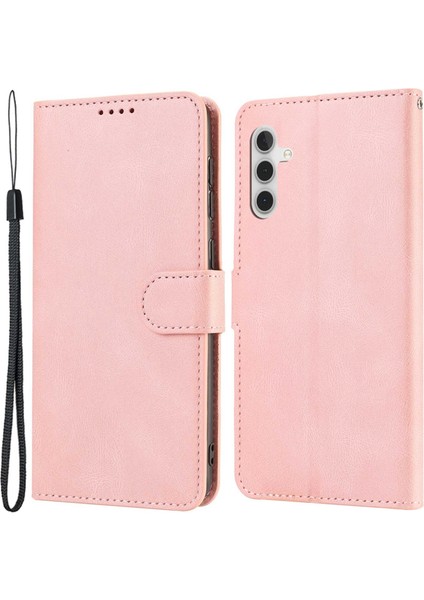 Samsung Galaxy A14 Için 5g Pu Deri Telefon Kılıfı Manyetik Toka Stand Cüzdan Iç Tpu Kapak Kayış (Yurt Dışından)