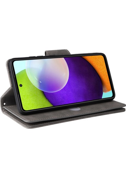 Samsung Galaxy A33 Için 5g Şok Geçirmez Telefon Kasası Perçin Buckle Pu Deri Deri Cüzdan Stand / Kayış (Yurt Dışından) fırsatları