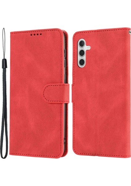 Samsung Galaxy A14 Için 5g Pu Deri Telefon Kılıfı Manyetik Toka Stand Cüzdan Iç Tpu Kapak Kayış (Yurt Dışından)