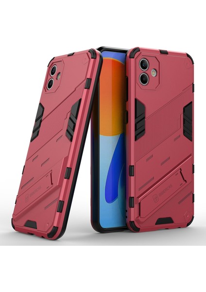 Samsung Galaxy A04 4g (164.4 x 76.3 x 9.1 Mm) Sert Pc + Yumuşak Tpu Kapak Kickstand Anti-Sracratch Telefon Kılıfı (Yurt Dışından) fiyatları