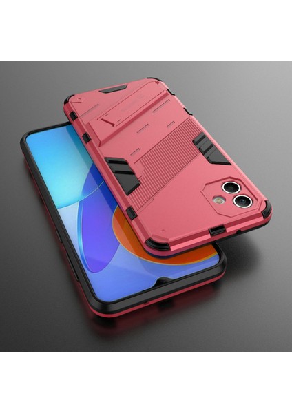 Samsung Galaxy A04 4g (164.4 x 76.3 x 9.1 Mm) Sert Pc + Yumuşak Tpu Kapak Kickstand Anti-Sracratch Telefon Kılıfı (Yurt Dışından) fırsatları