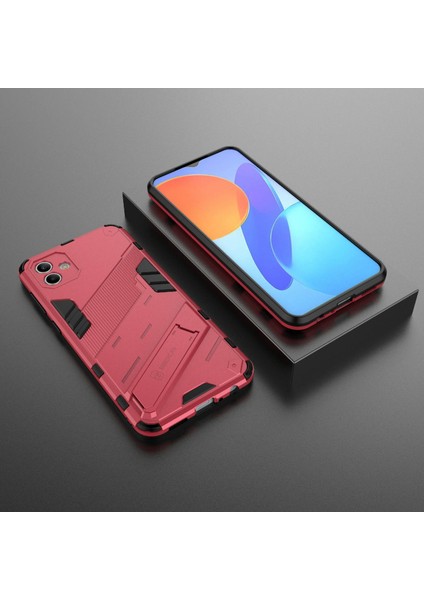 Samsung Galaxy A04 4g (164.4 x 76.3 x 9.1 Mm) Sert Pc + Yumuşak Tpu Kapak Kickstand Anti-Sracratch Telefon Kılıfı (Yurt Dışından) indirimleri