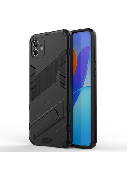 Samsung Galaxy A04 4g (164.4 x 76.3 x 9.1 Mm) Sert Pc + Yumuşak Tpu Kapak Kickstand Anti-Sracratch Telefon Kılıfı (Yurt Dışından)