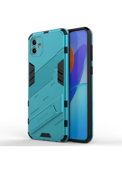 Samsung Galaxy A04 4g (164.4 x 76.3 x 9.1 Mm) Sert Pc + Yumuşak Tpu Kapak Kickstand Anti-Sracratch Telefon Kılıfı (Yurt Dışından)