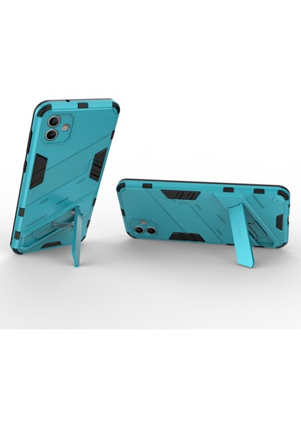 Samsung Galaxy A04 4g (164.4 x 76.3 x 9.1 Mm) Sert Pc + Yumuşak Tpu Kapak Kickstand Anti-Sracratch Telefon Kılıfı (Yurt Dışından) modelleri
