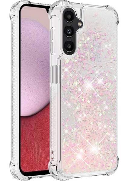 Samsung Galaxy A14 Için 5g Glitter Sıvı Kristal Quicksand Case Yumuşak Tpu Koruyucu Şok Geçirmez Telefon Kapağı (Yurt Dışından)