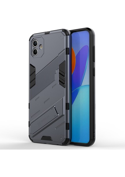 Samsung Galaxy A04 4g (164.4 x 76.3 x 9.1 Mm) Sert Pc + Yumuşak Tpu Kapak Kickstand Anti-Sracratch Telefon Kılıfı (Yurt Dışından)