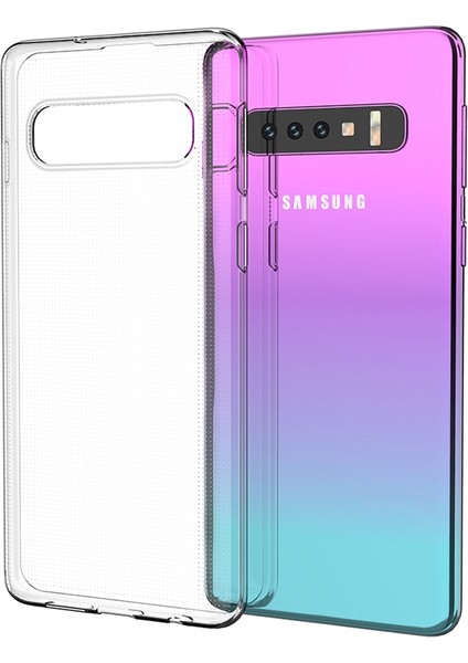 Samsung Galaxy S10 Için Clear Soft Tpu Telefon Kılıfı Süper Ince Slim Fingerprint Anti-Cratch Anti-Cratch Telefon Geri Kapak (Yurt Dışından)