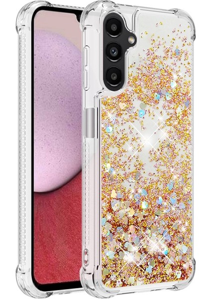 Samsung Galaxy A14 Için 5g Glitter Sıvı Kristal Quicksand Case Yumuşak Tpu Koruyucu Şok Geçirmez Telefon Kapağı (Yurt Dışından)