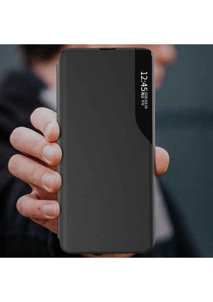 Samsung Galaxy A14 Için 5g Pu Deri Görünüm Pencere Flip Case Standı Manyetik Emilim Scratchpround Tam Vücut Koruyucu Telefon Kılıfı (Yurt Dışından) fırsatları