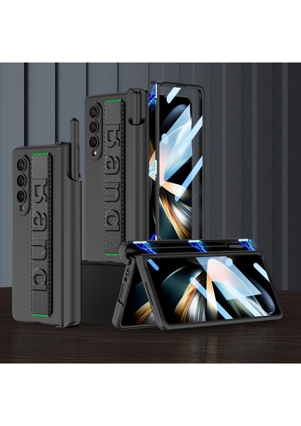 Samsung Galaxy Z Fold4 Için Gkk 5g Manyetik Menteşe Sert Pc Telefon Kılıfı Bilgisayar Tasarımı Temperli Cam Film ile Drop Anti-Drop Her Şey Dahil Kapak (Yurt Dışından)