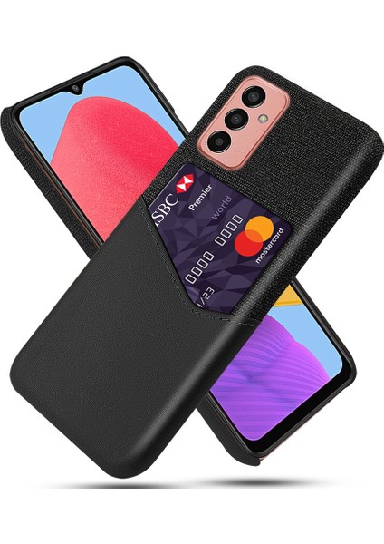 Samsung Galaxy M13 Için Cep Telefonu Kılıfı M13 4g Kart Tutucu Tasarım Anti-Fall Bez Doku Telefon Kılıfı Pu Deri Kaplamalı Pc Kapağı (Yurt Dışından)