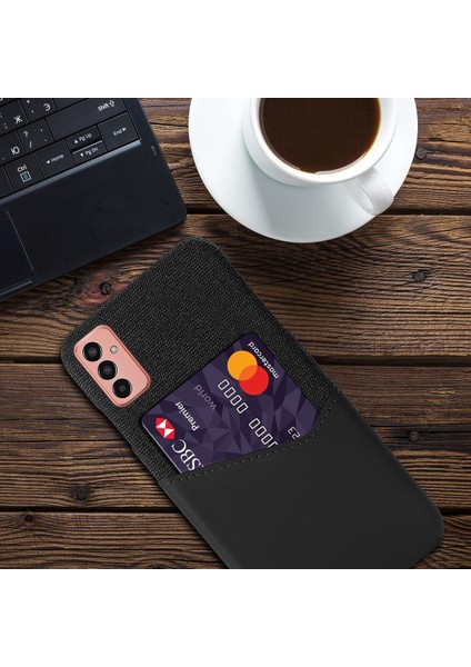 Samsung Galaxy M13 Için Cep Telefonu Kılıfı M13 4g Kart Tutucu Tasarım Anti-Fall Bez Doku Telefon Kılıfı Pu Deri Kaplamalı Pc Kapağı (Yurt Dışından) fırsatları