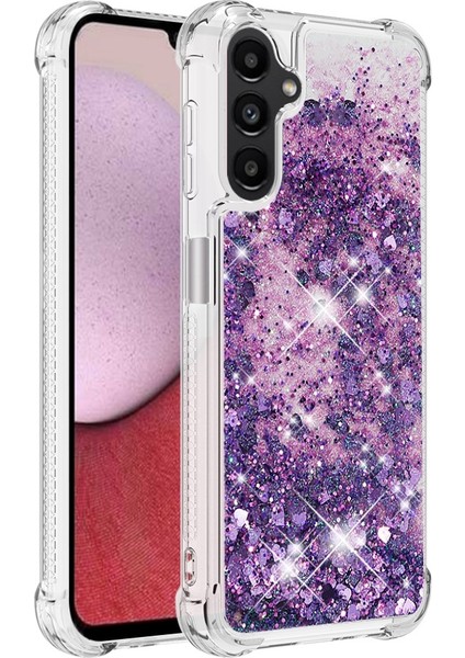 Samsung Galaxy A14 Için 5g Glitter Sıvı Kristal Quicksand Case Yumuşak Tpu Koruyucu Şok Geçirmez Telefon Kapağı (Yurt Dışından)