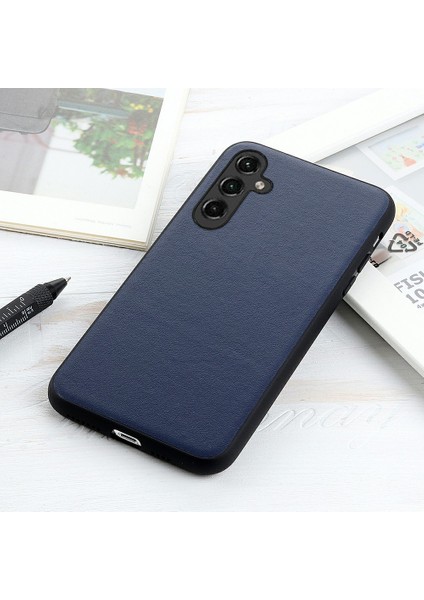 Samsung Galaxy A14 Için 5g Şok Geçirmez Cep Telefonu Kapağı Dokulu Orijinal Deri Kaplamalı Tpu Telefon Kılıfı (Yurt Dışından) modelleri